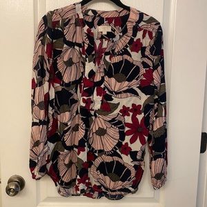 Loft medium petite floral shirt